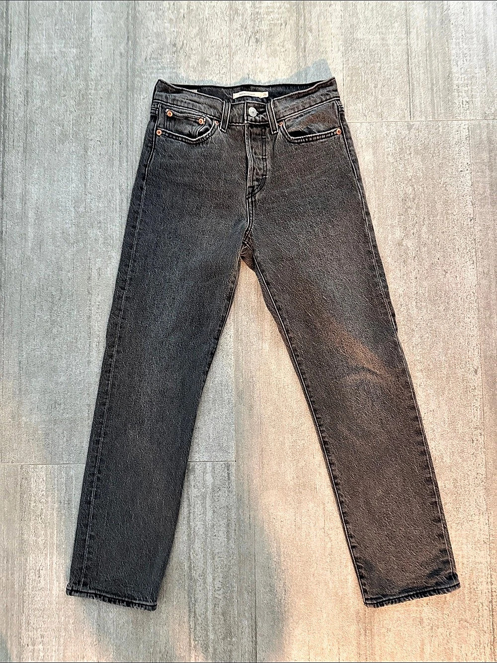 Levi's Wedgie Straight Jeans Gray Waist 25